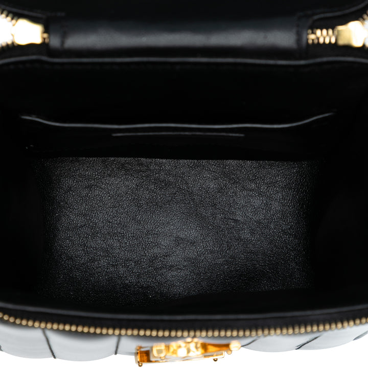 Saint Laurent Matelasse Cuir verni Monogram Vicky Vanity