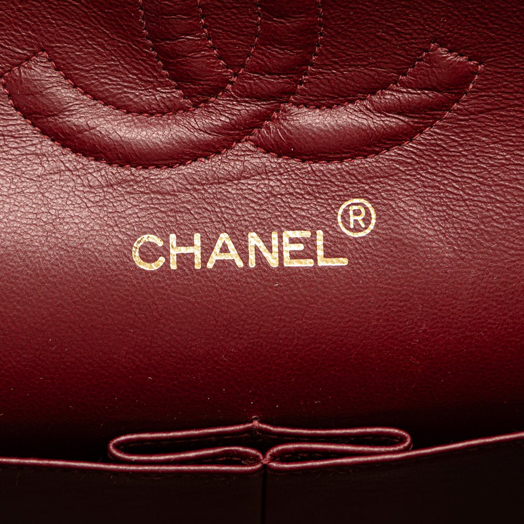Chanel Medium Classic Cuir d’agneau Double rabat Noir