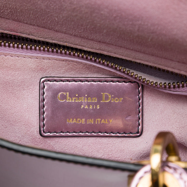 Dior Métallisé Lady Dior Mini Rose – vue 5 – GABY PARIS