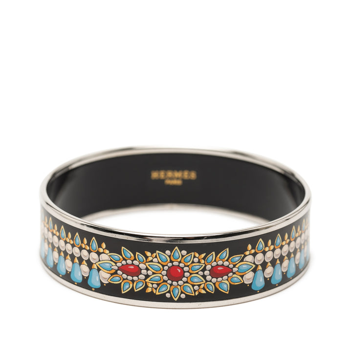 Hermès Wide Printed Émail Bangle 70