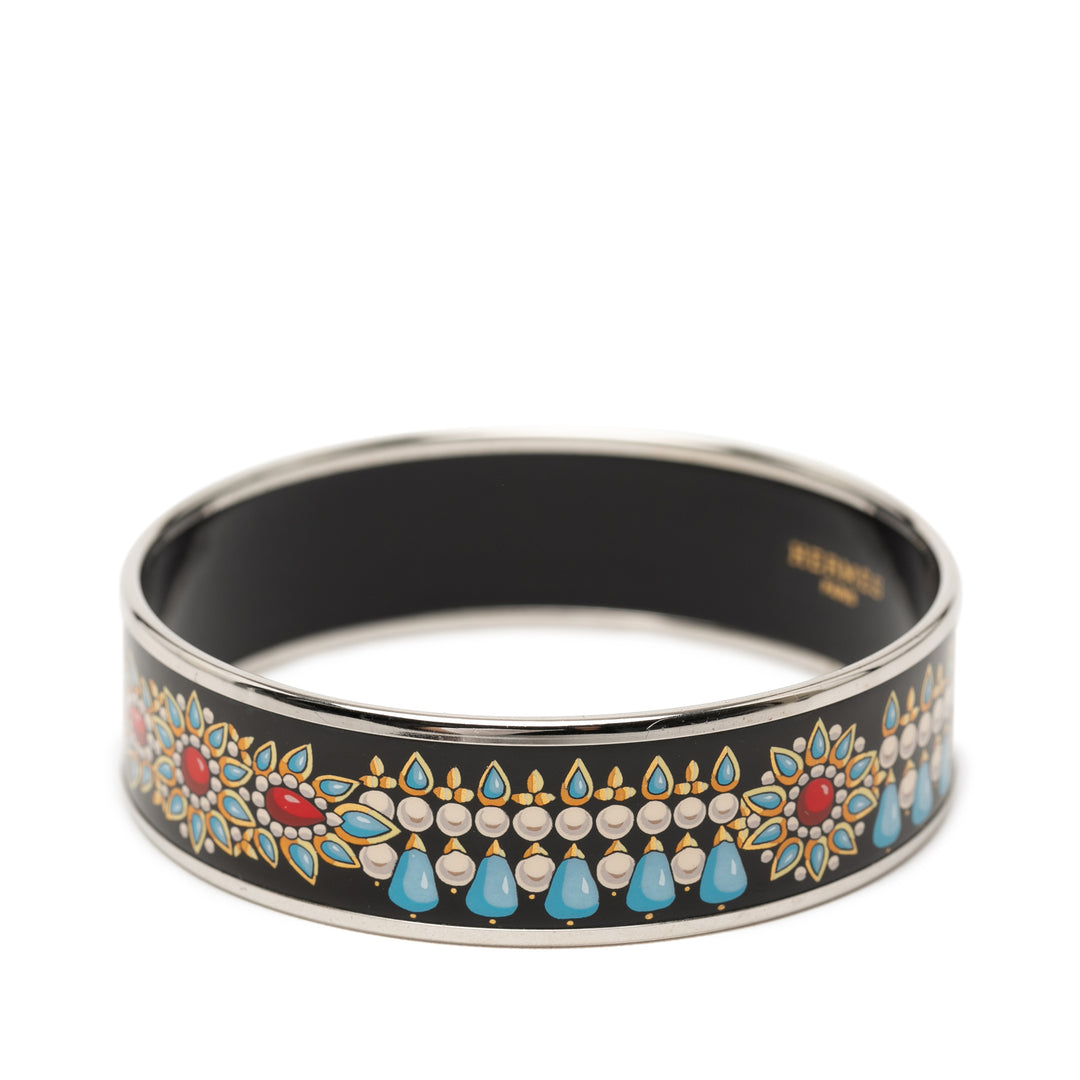 Hermès Wide Printed Émail Bangle 70