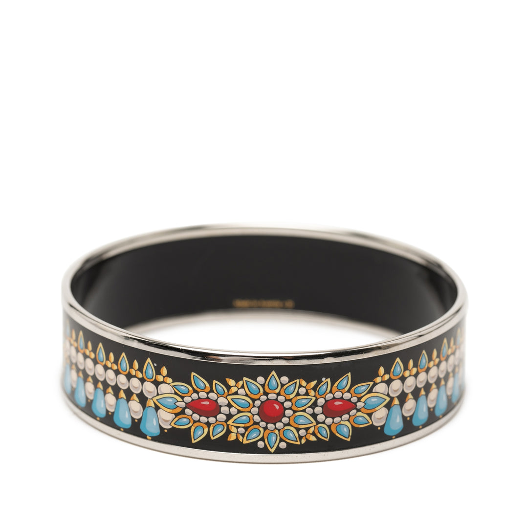 Hermès Wide Printed Émail Bangle 70