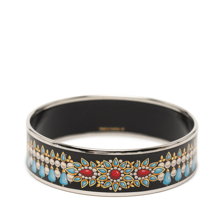 Hermès Wide Printed Émail Bangle 70