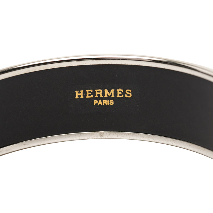 Hermès Wide Printed Émail Bangle 70