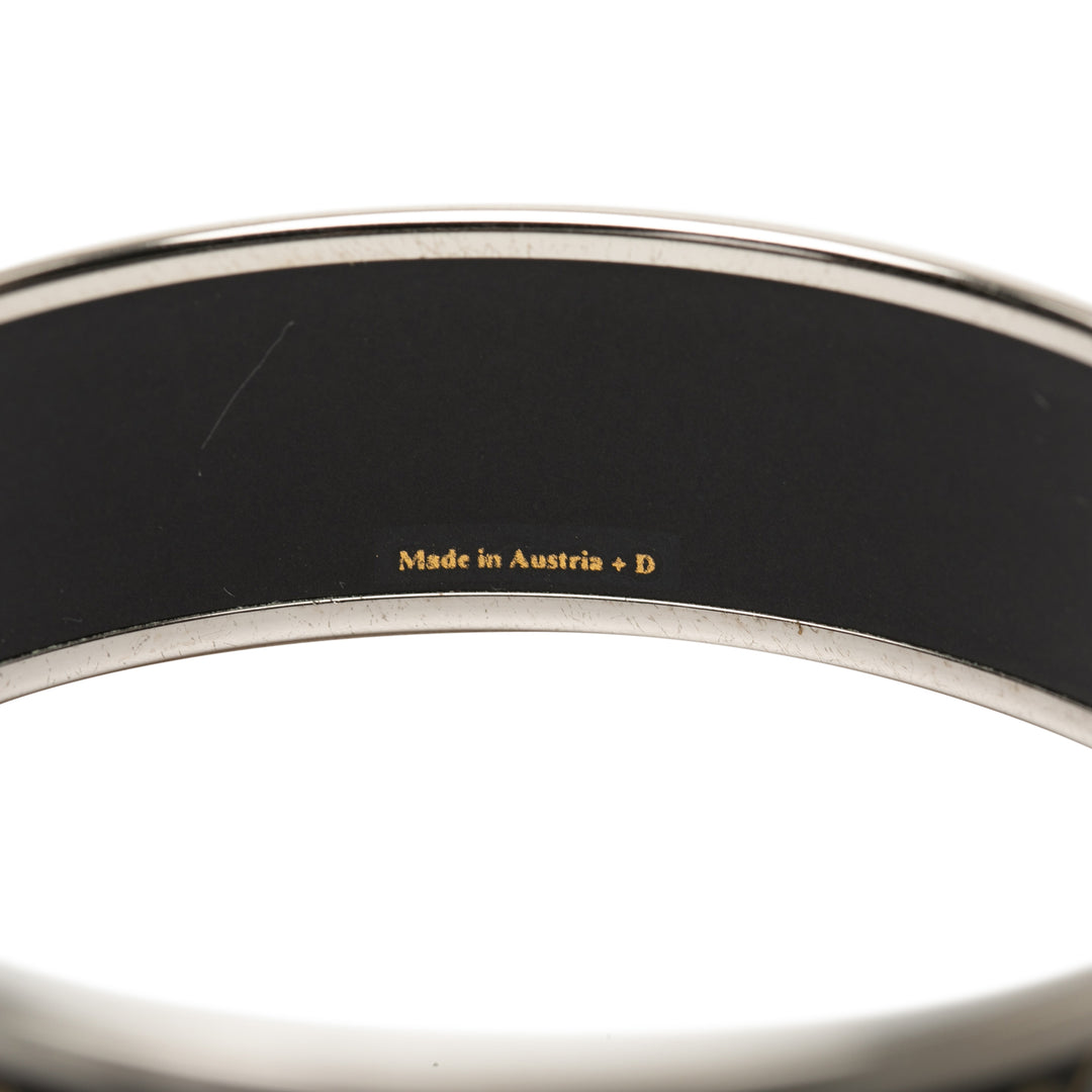 Hermès Wide Printed Émail Bangle 70