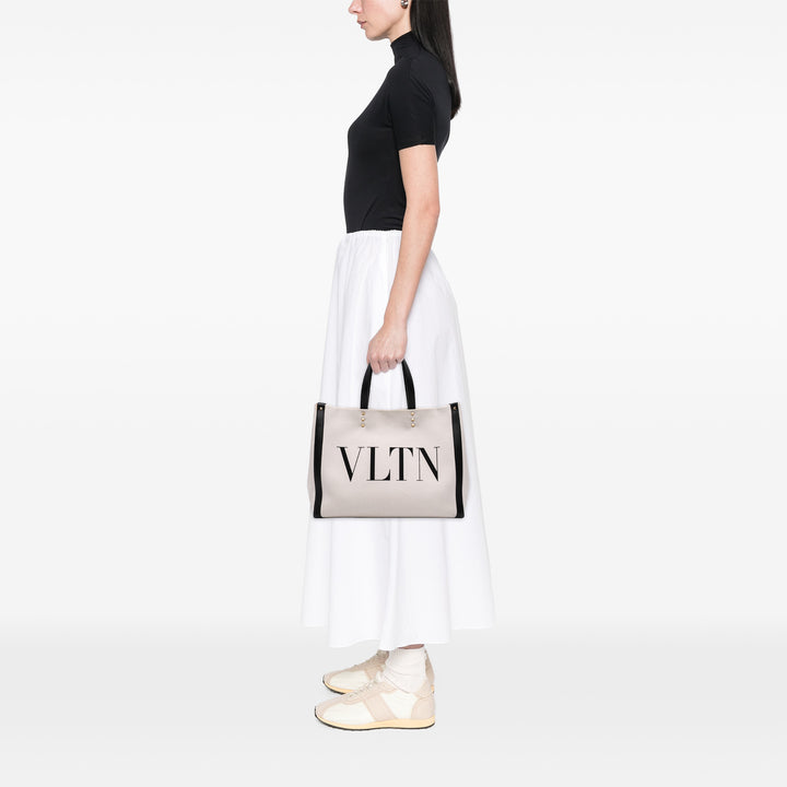Valentino Medium Toile Rockstud VLTN Cabas
