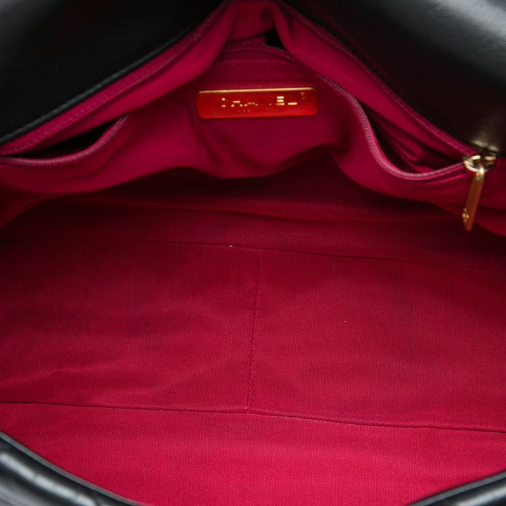 Chanel Sac à main 19 à rabat Maxi Cuir d'agneau Noir – vue 4 – GABY PARIS