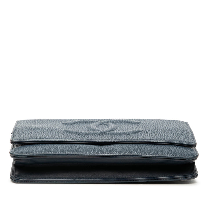 Chanel CC Caviar Wallet on Chain