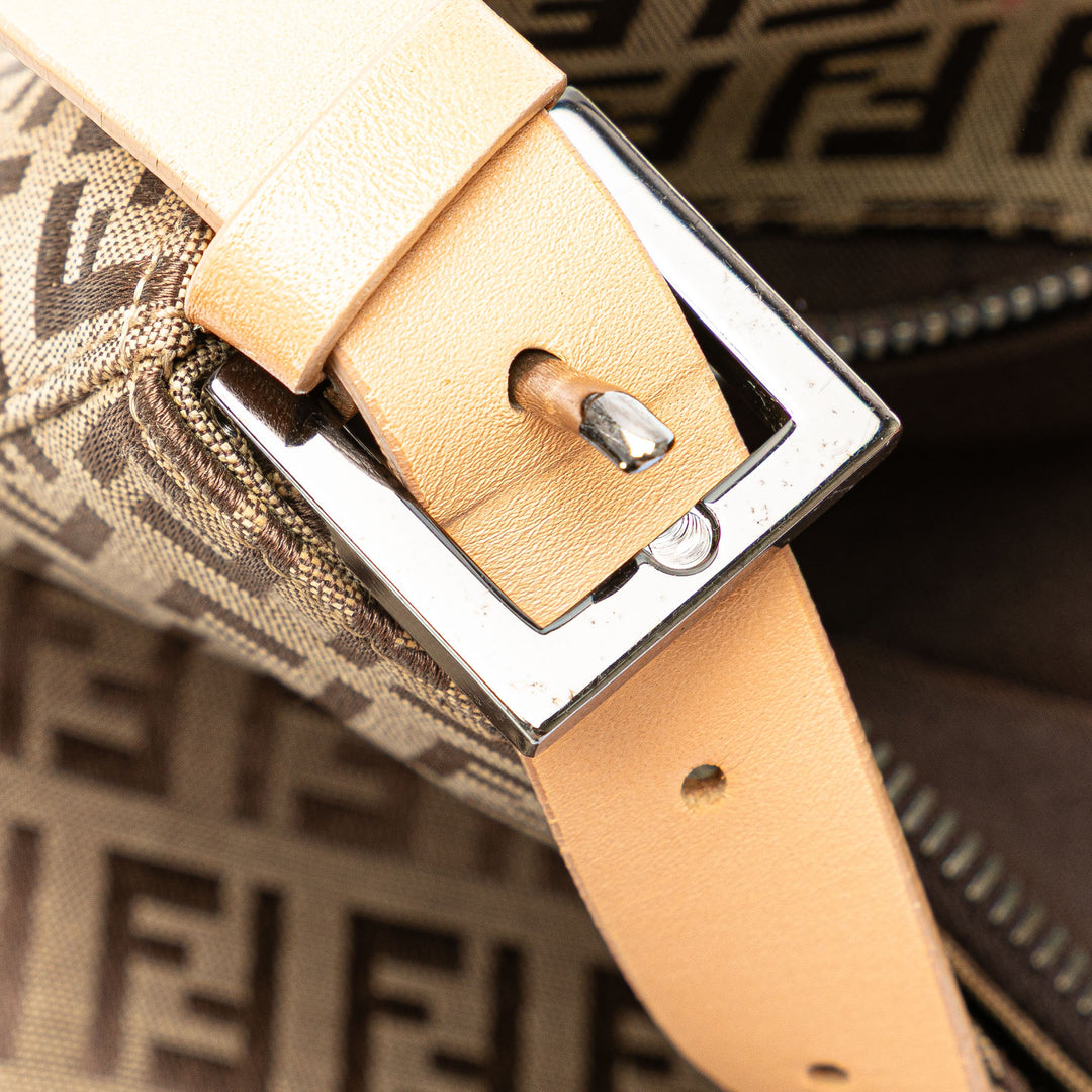 Zucchino Canvas Shoulder Bag Brown - Gaby Paris