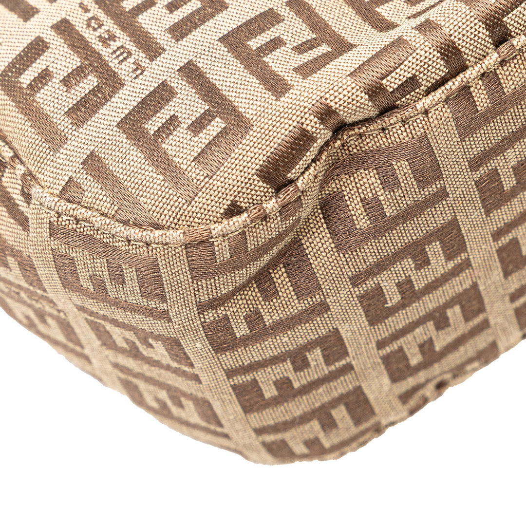 Zucchino Canvas Shoulder Bag Brown - Gaby Paris