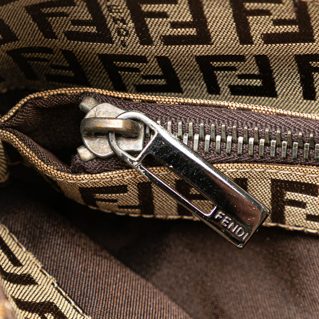 Zucchino Canvas Shoulder Bag Brown - Gaby Paris