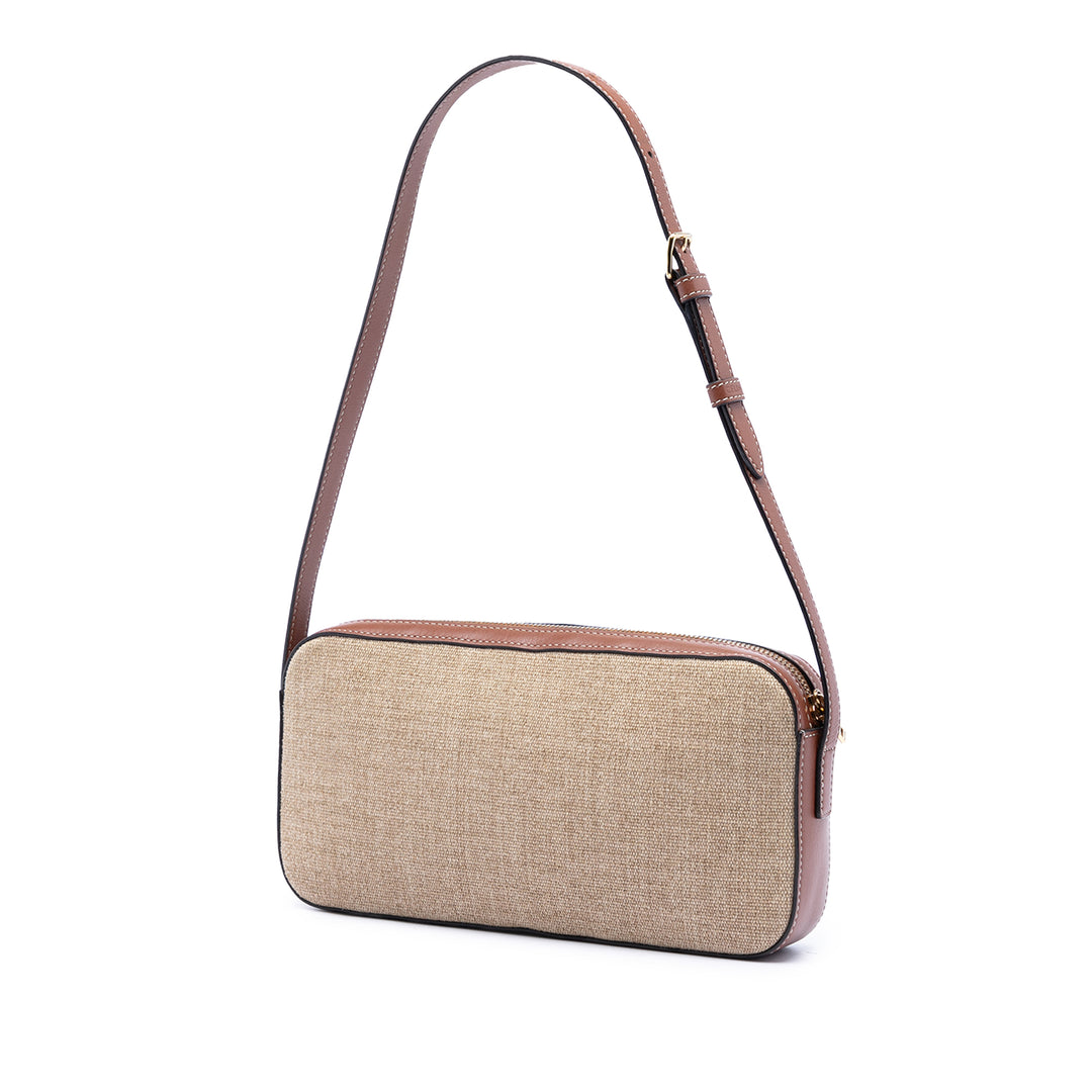 Celine Toile et Cuir de veau Cuir Triomphe Camera Sac bandoulière