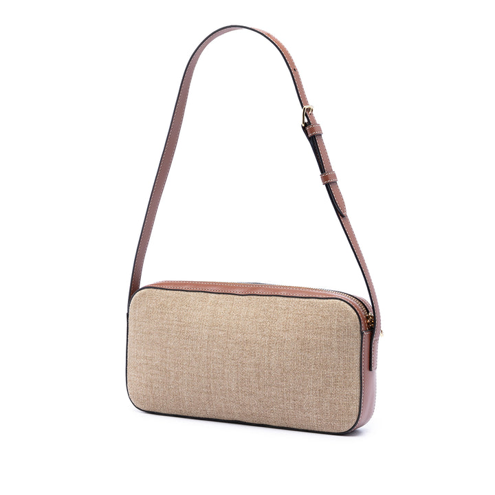 Celine Toile et Cuir de veau Cuir Triomphe Camera Sac bandoulière