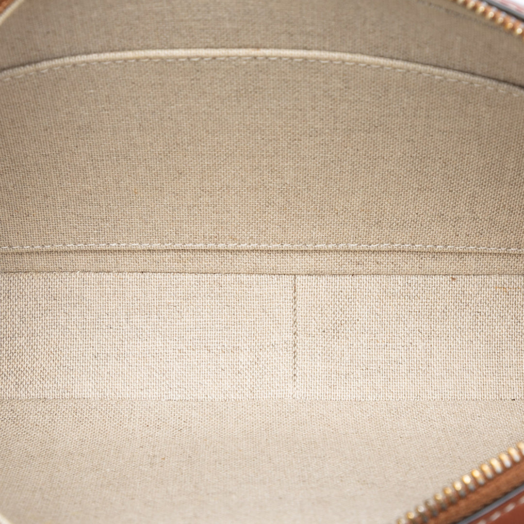 Celine Toile et Cuir de veau Cuir Triomphe Camera Sac bandoulière