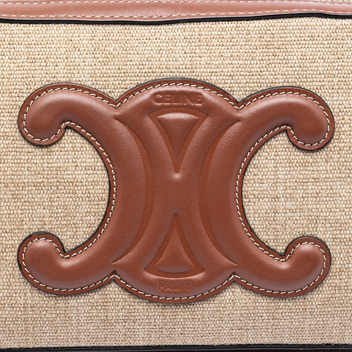 Celine Toile et Cuir de veau Cuir Triomphe Camera Sac bandoulière