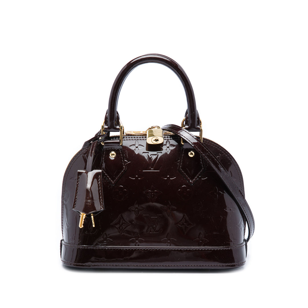 Louis Vuitton Sac à main Alma Monogram BB Cuir verni Violet – vue principale – GABY PARIS
