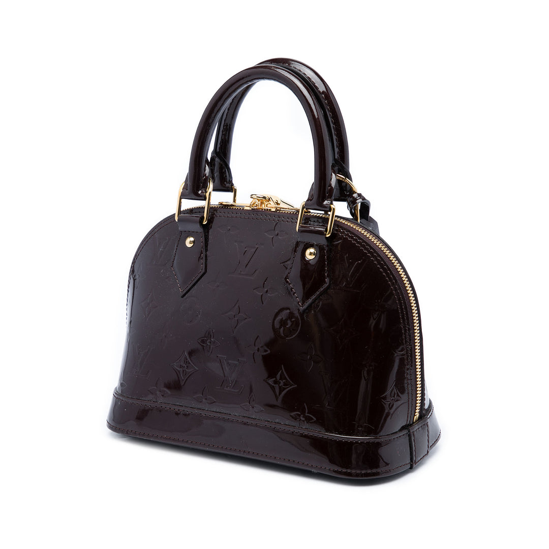 Louis Vuitton Sac à main Alma Monogram BB Cuir verni Violet – vue 2 – GABY PARIS
