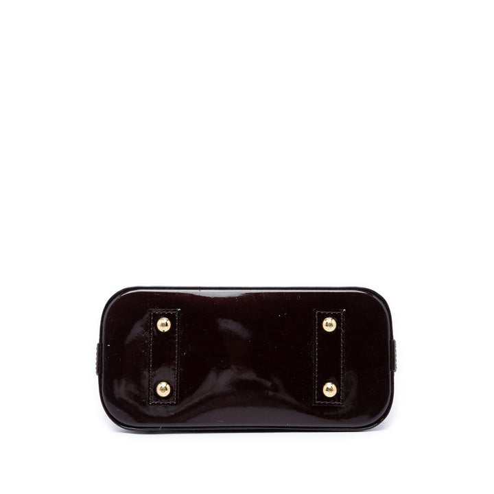 Louis Vuitton Sac à main Alma Monogram BB Cuir verni Violet – vue 3 – GABY PARIS