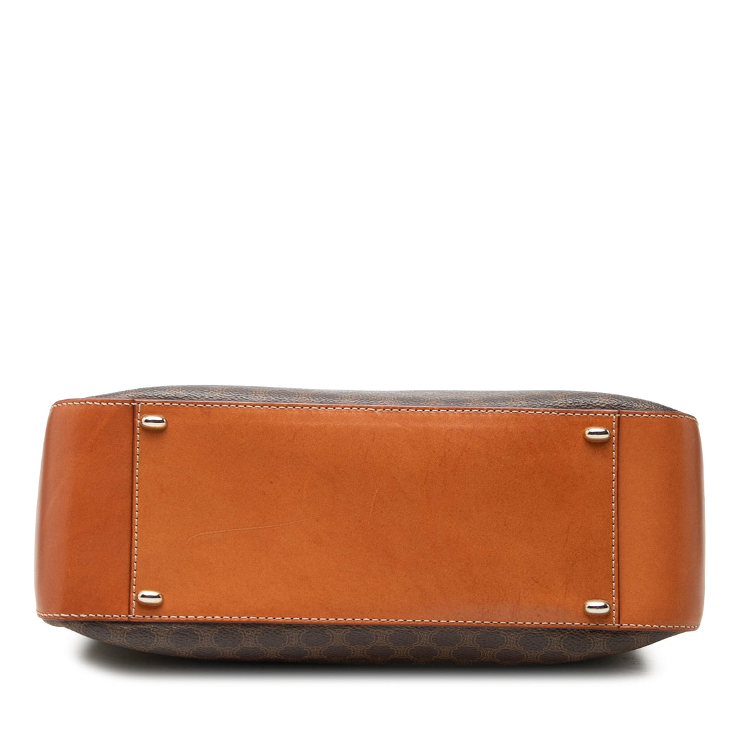 Celine Macadam Sac Toile enduite Marron – vue 3 – GABY PARIS