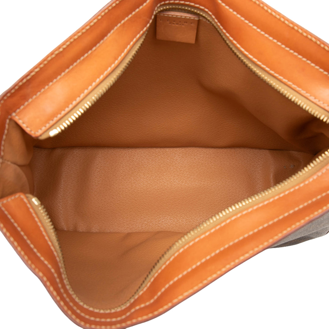 Celine Macadam Sac Toile enduite Marron – vue 4 – GABY PARIS