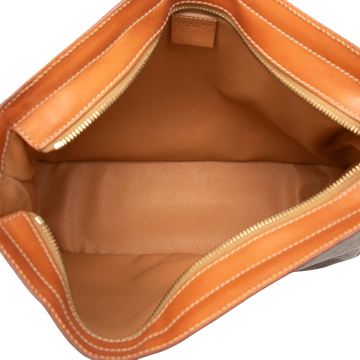 Celine Macadam Sac Toile enduite Marron – vue 4 – GABY PARIS