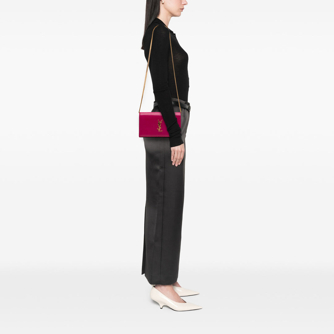 Patent Monogram Kate Wallet on Chain Pink - Gaby Paris