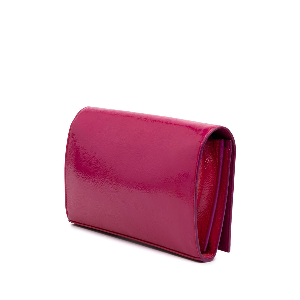 Patent Monogram Kate Wallet on Chain Pink - Gaby Paris