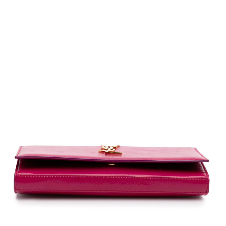 Patent Monogram Kate Wallet on Chain Pink - Gaby Paris