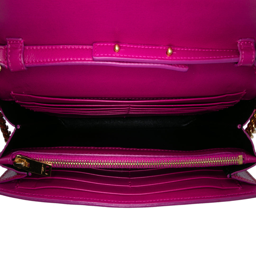 Patent Monogram Kate Wallet on Chain Pink - Gaby Paris