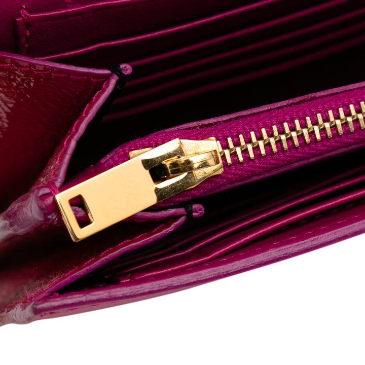 Patent Monogram Kate Wallet on Chain Pink - Gaby Paris