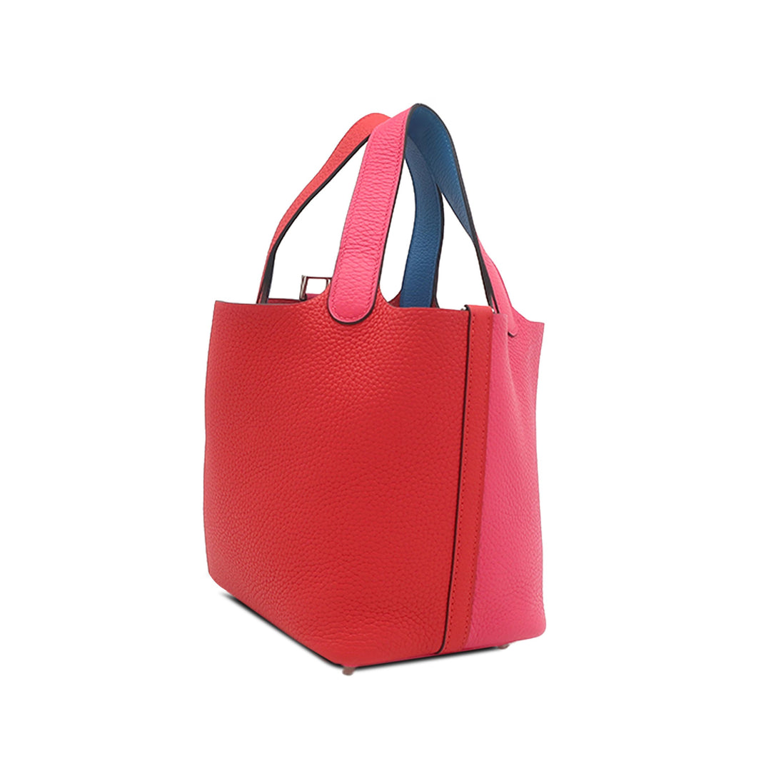 Hermès Bicolore Picotin Lock 18 Clémence Rouge – vue 2 – GABY PARIS
