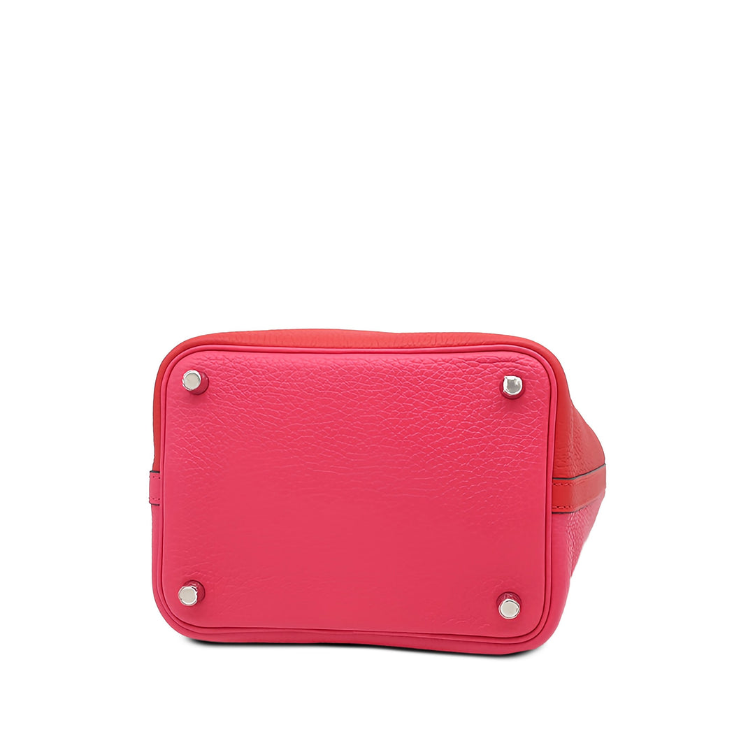 Hermès Bicolore Picotin Lock 18 Clémence Rouge – vue 3 – GABY PARIS