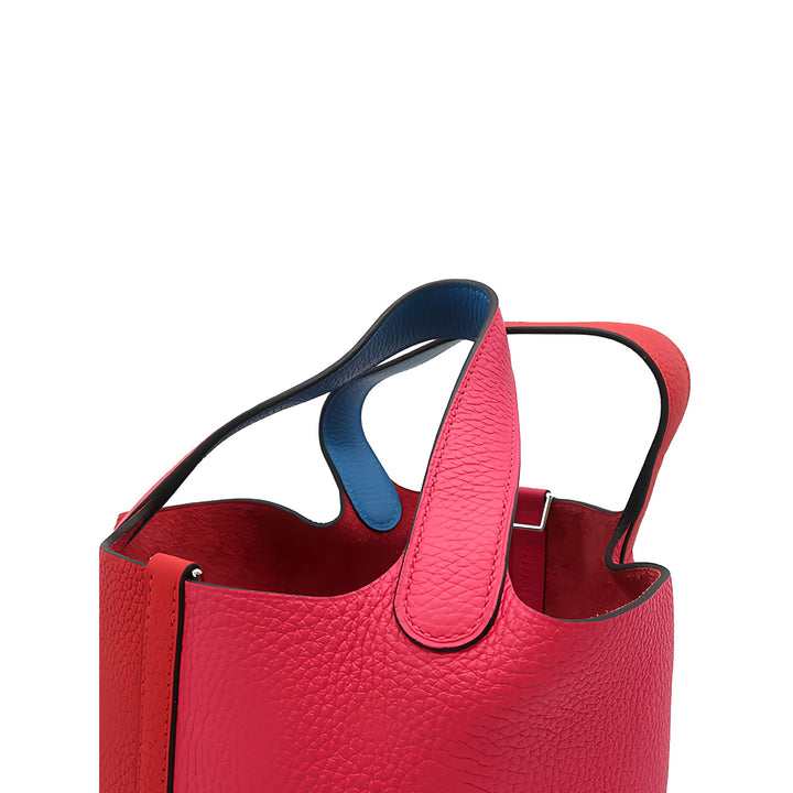 Hermès Bicolore Picotin Lock 18 Clémence Rouge – vue 8 – GABY PARIS