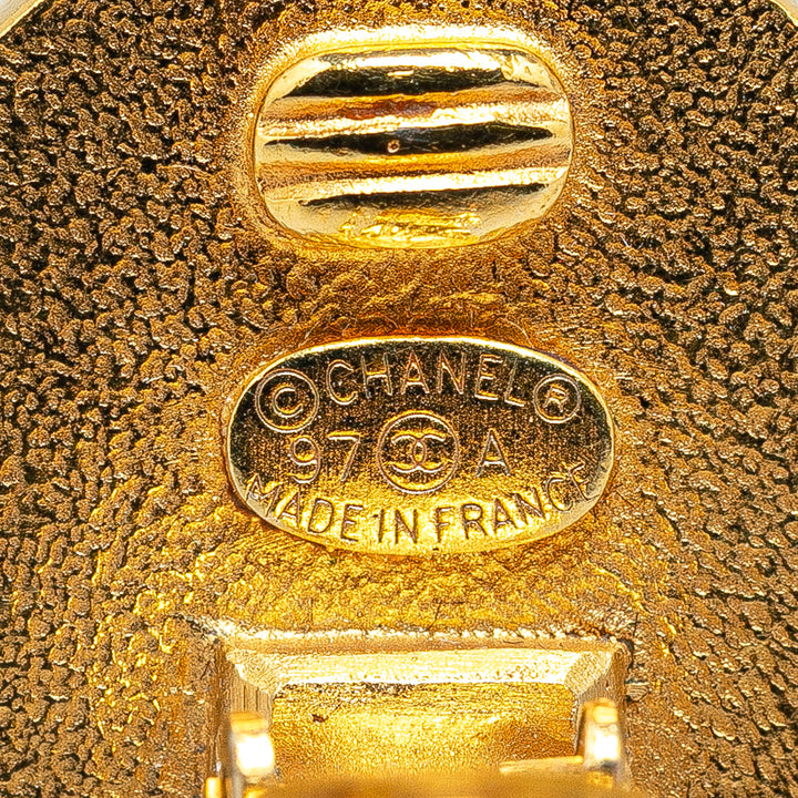 Chanel Gold Plated CC Clip On Earrings Gold - GABY PARIS