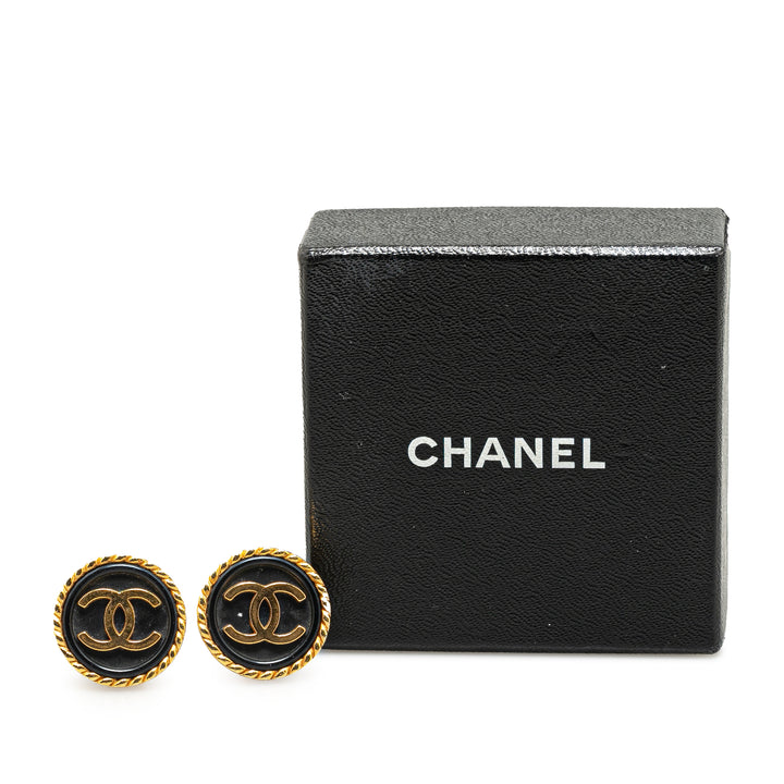 Gold Plated CC Clip On Earrings Gold - Gaby Paris