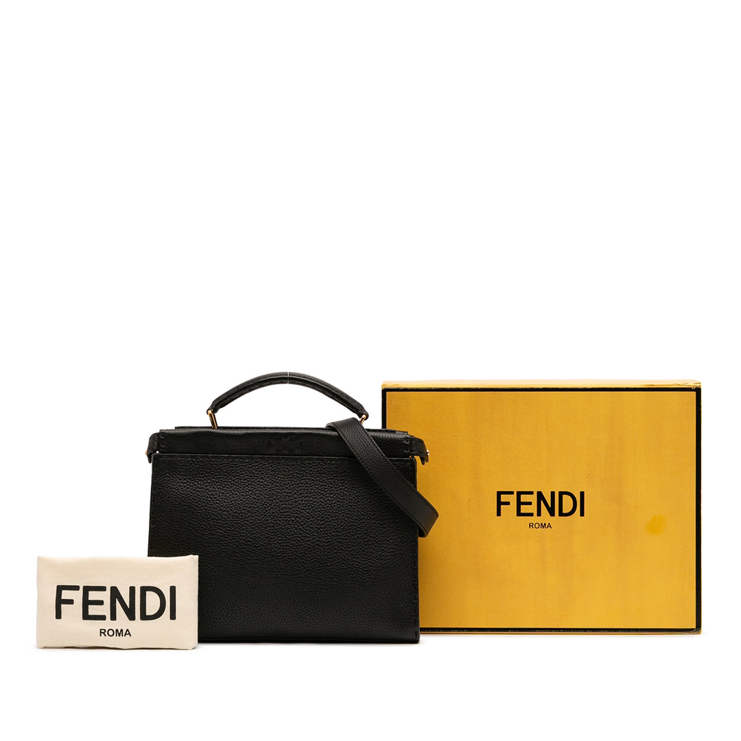 Fendi Mini Cuir de veau Romano Selleria Peekaboo Iconic Fit Sac
