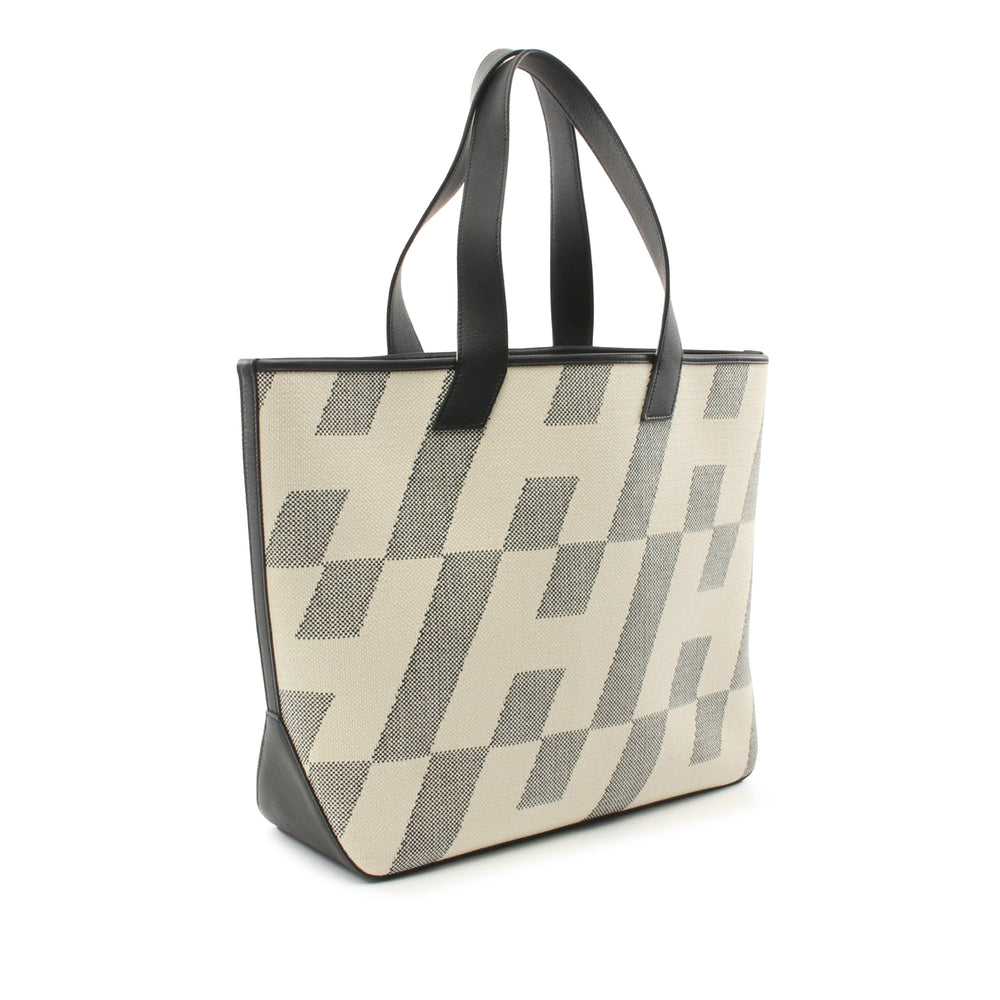 Toile H and Swift Cabas H en Biais 40 White - Gaby Paris