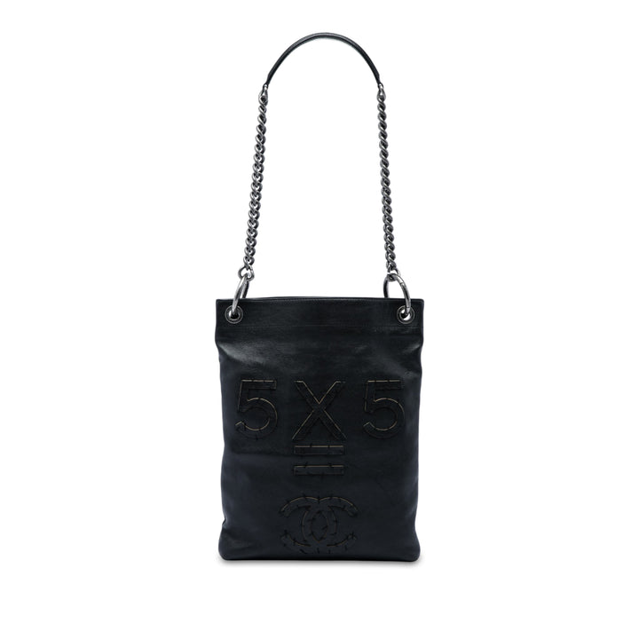 Oser Sans Poser CC Sac Messenger Cuir de veau Noir