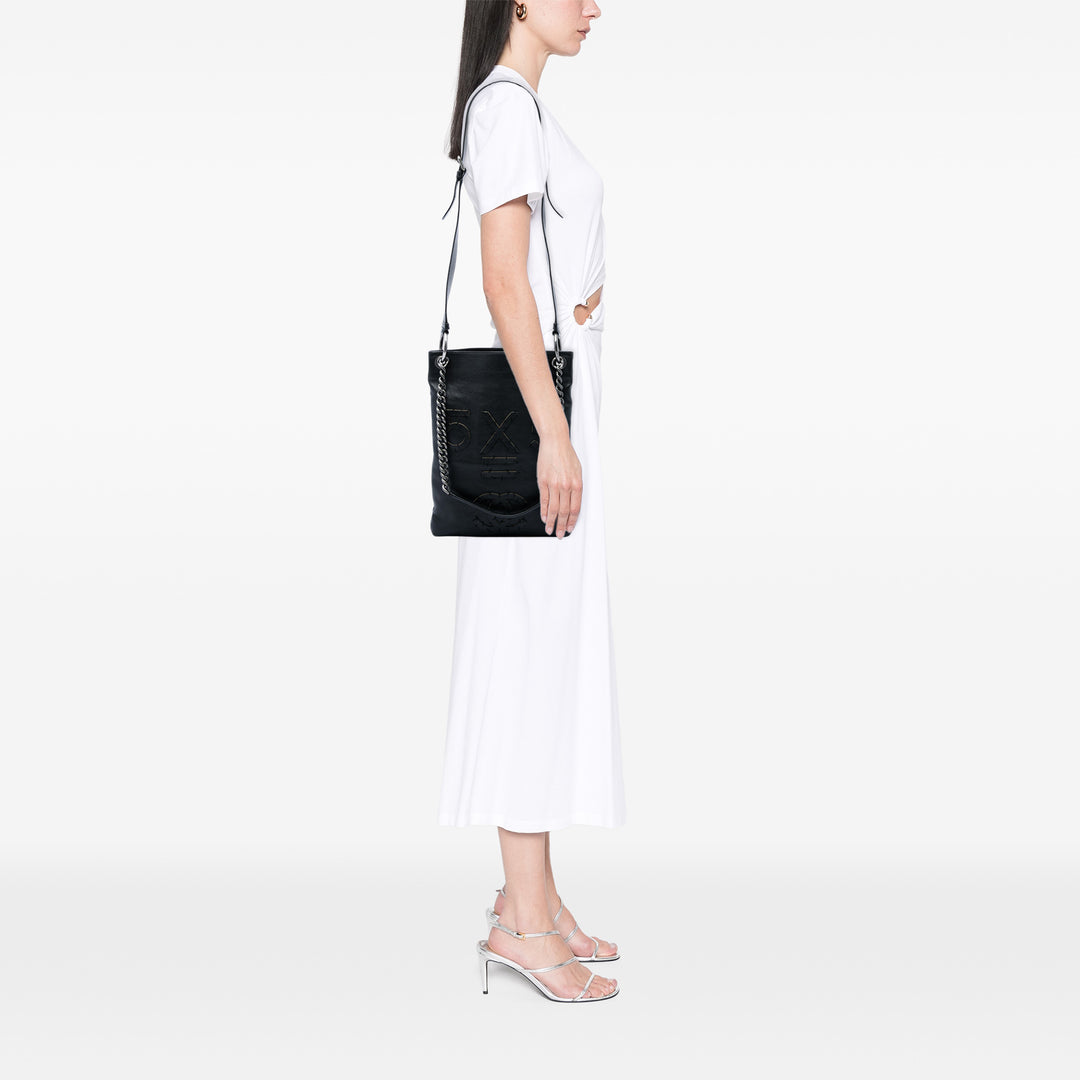 Oser Sans Poser CC Sac Messenger Cuir de veau Noir