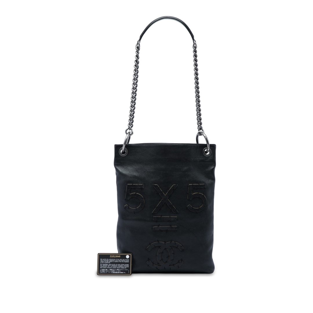 Oser Sans Poser CC Sac Messenger Cuir de veau Noir