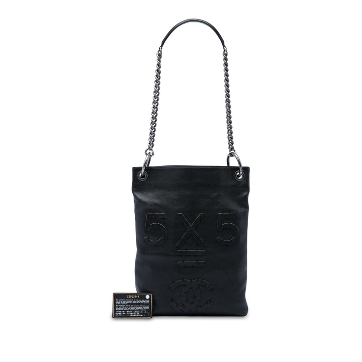 Oser Sans Poser CC Sac Messenger Cuir de veau Noir