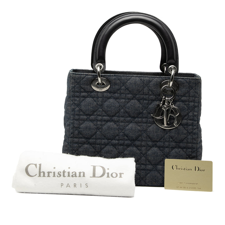 Dior Medium Jean Cannage Lady Dior