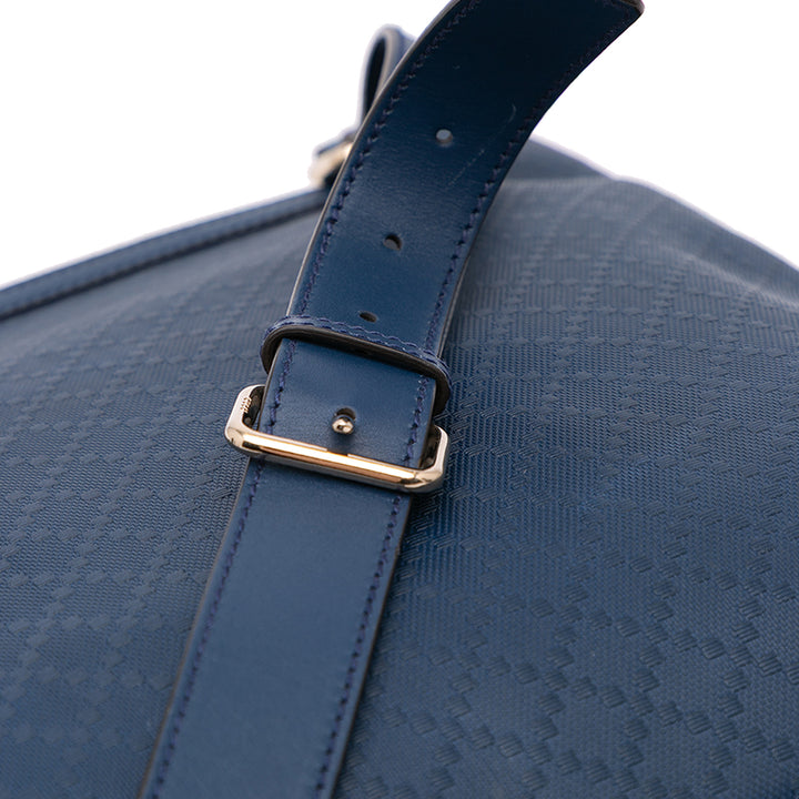 Leather Diamante Hilary Lux Crossbody Blue - Gaby Paris