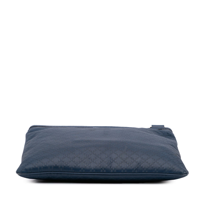 Leather Diamante Hilary Lux Crossbody Blue - Gaby Paris