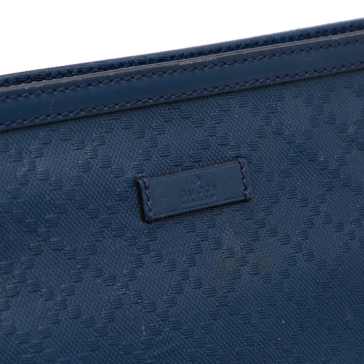Leather Diamante Hilary Lux Crossbody Blue - Gaby Paris