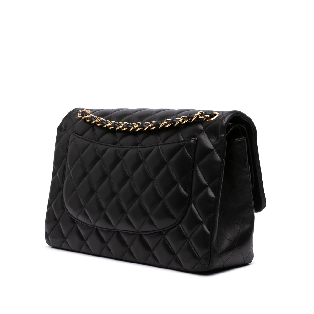 Chanel Jumbo Classic Cuir d’agneau Double rabat Noir – GABY PARIS Authentique