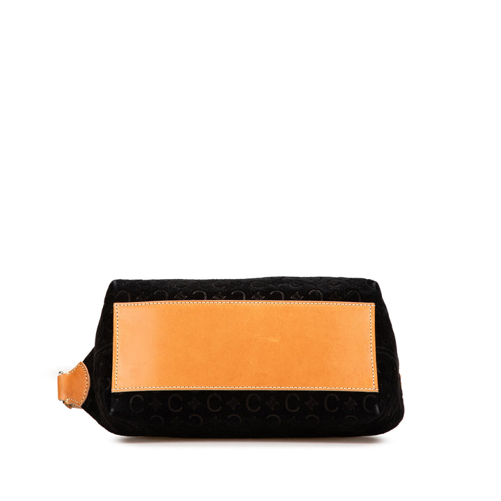 C Macadam Suede Shoulder Bag Black - Gaby Paris