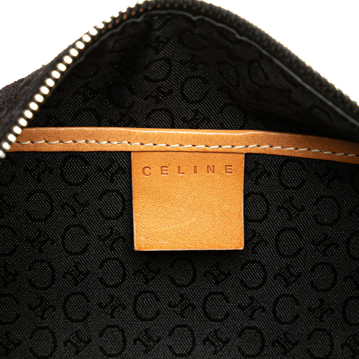 C Macadam Suede Shoulder Bag Black - Gaby Paris