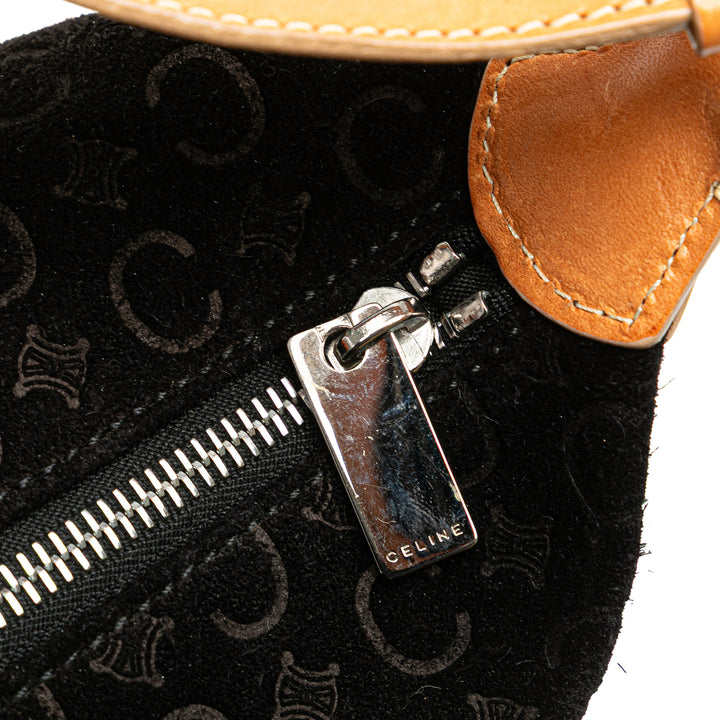 C Macadam Suede Shoulder Bag Black - Gaby Paris