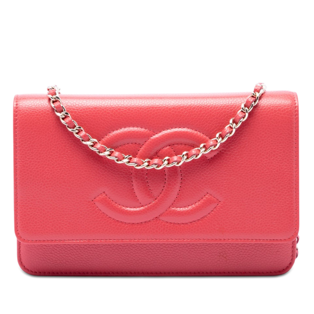 Chanel CC Caviar Wallet on Chain